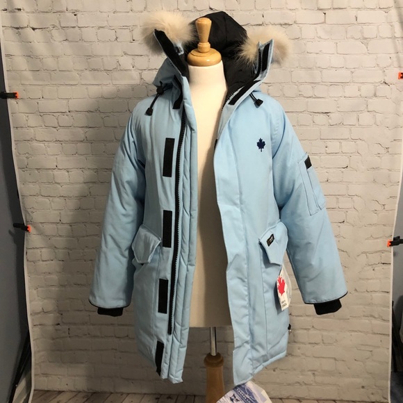 Canada Goose Coat Heli Arctic Parka Sky Blue 3xs - Picture 5 of 8